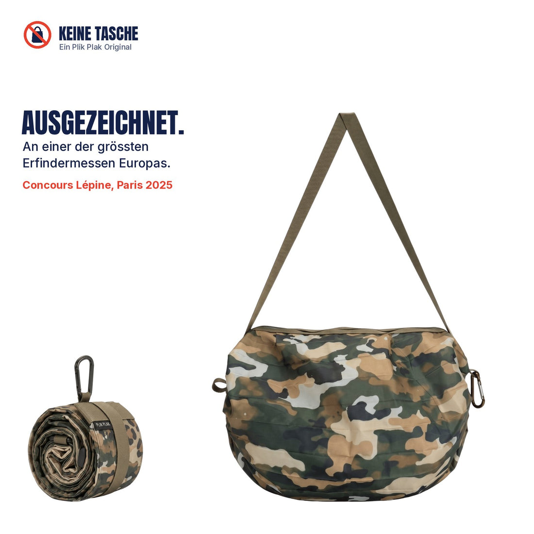 KEINE TASCHE, Reisebeutel 35 L in Camouflage