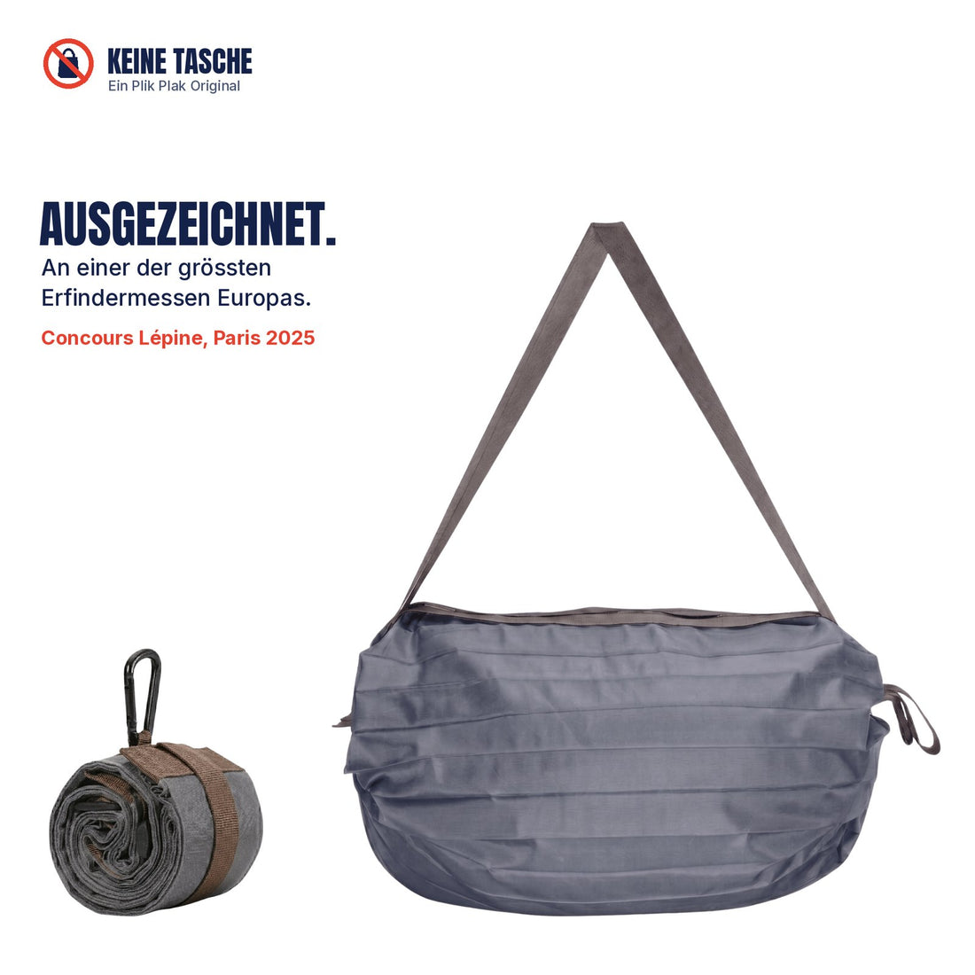 KEINE TASCHE, Reisebeutel 35 L in Perlgrau