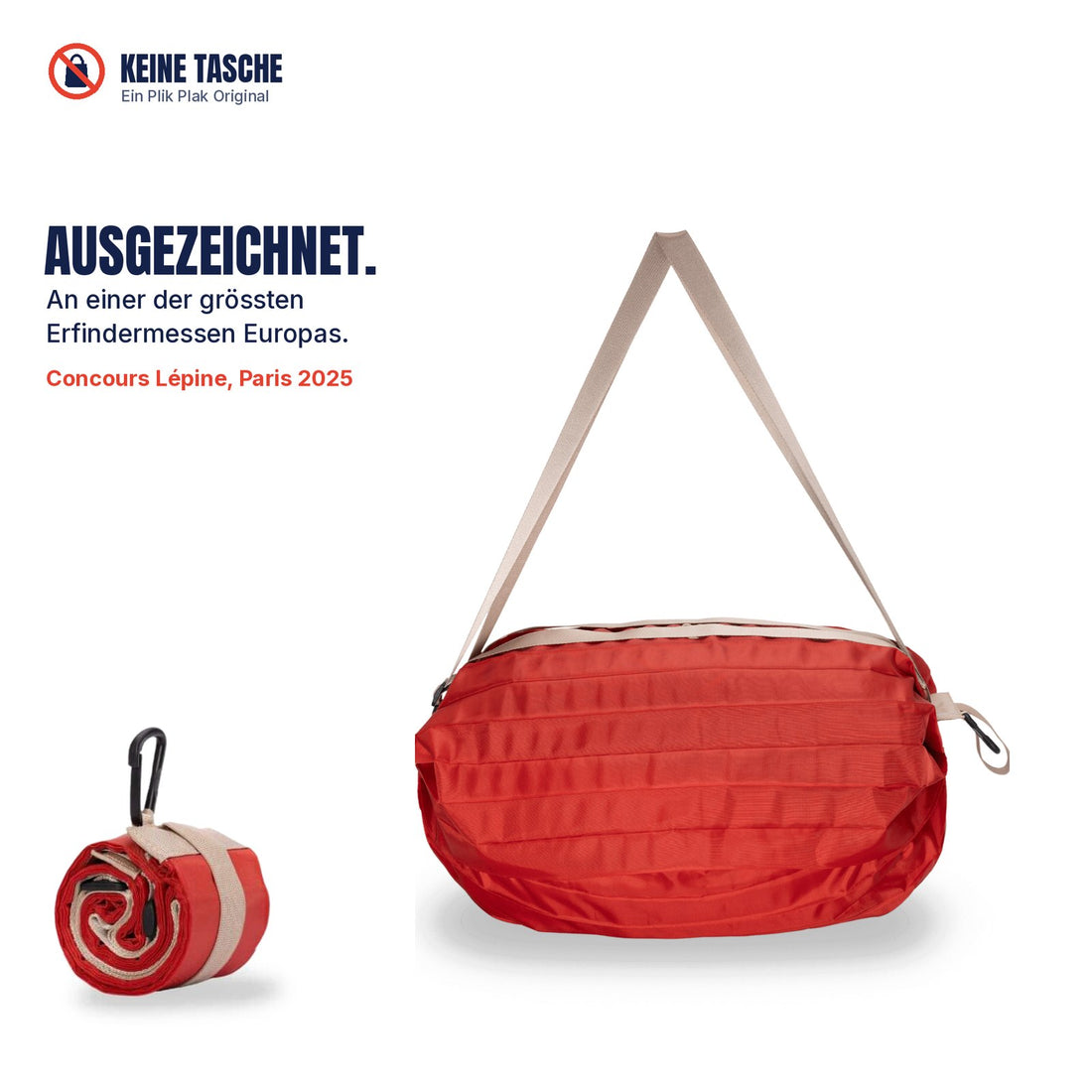 KEINE TASCHE, Reisebeutel 35 L in Roter Wahnsinn