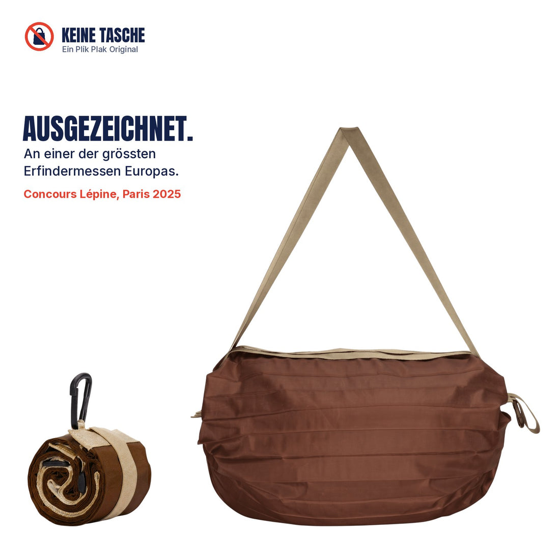 KEINE TASCHE, Reisebeutel 35 L in Waldbraun