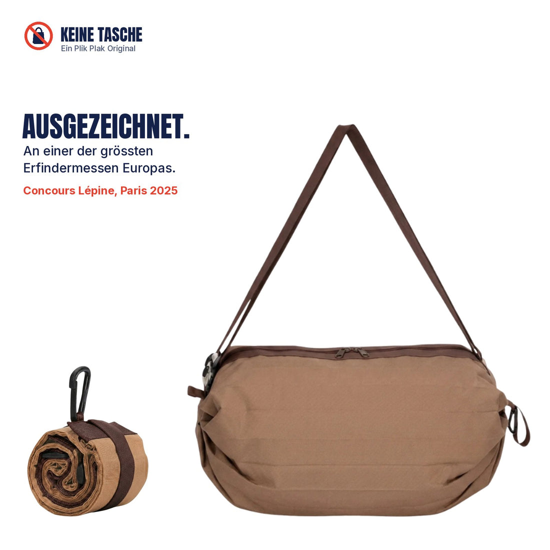 KEINE TASCHE, Reisebeutel 35 L in Caramel