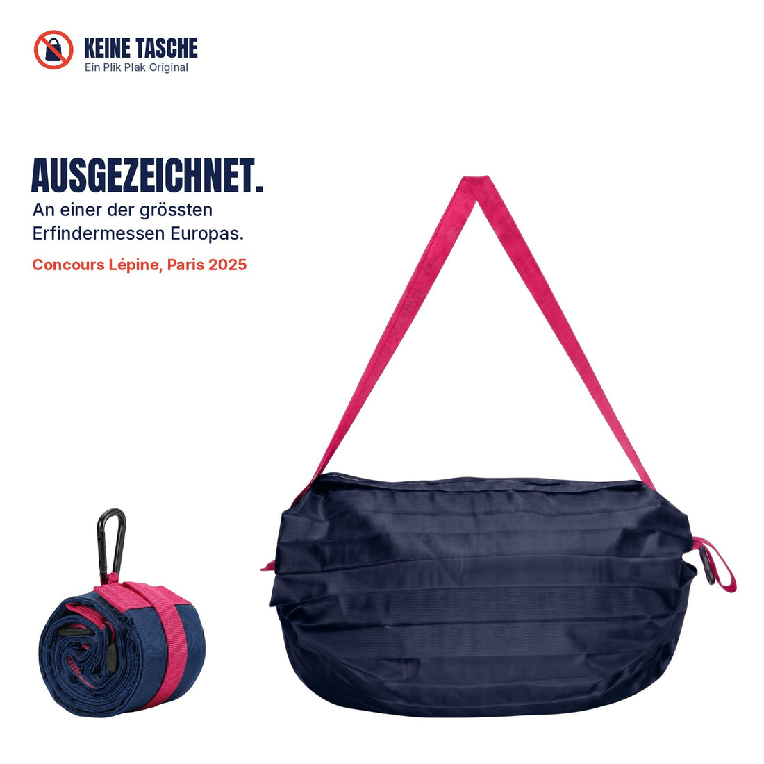 KEINE TASCHE, Reisebeutel 35 L in Navy Pop