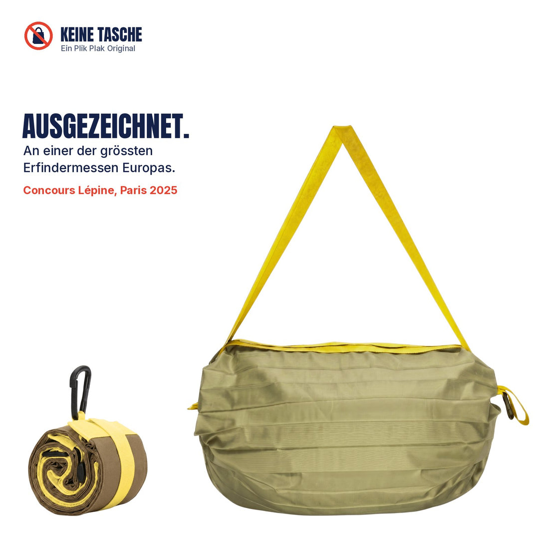 KEINE TASCHE, Reisebeutel 35 L in Olivenrausch