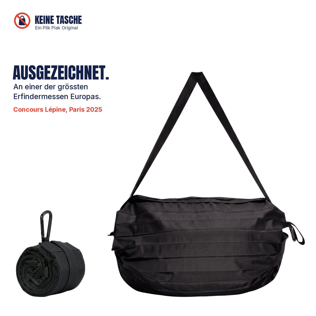 KEINE TASCHE, Reisebeutel 35 L in Tiefschwarz